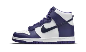 Adaptive Landing Pad System Foot Shape Dunk High Electro Purple Midnight Navy