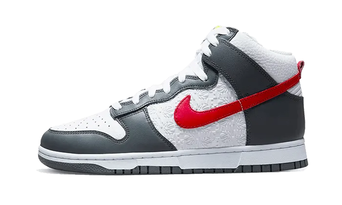Quick Transition Travel Fit Dunk High Embossed Basketball Grey Red