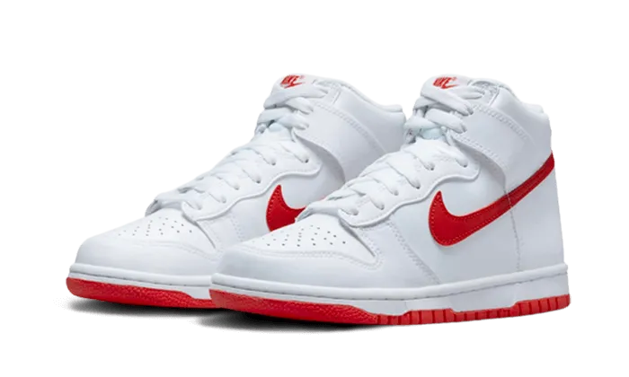 Dunk High White Picante Red Memory Foam Footbed