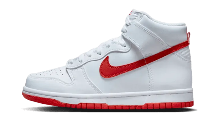 Breathable Design Ventilated Lining Dunk High White Picante Red
