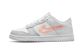 Dunk Low 3D Swoosh White Grey Low Profile Collar Padding Comfort Padded