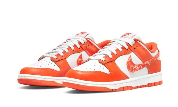 Hexagonal Traction Heat Dissipating Design Dunk Low Essential Paisley Pack Orange