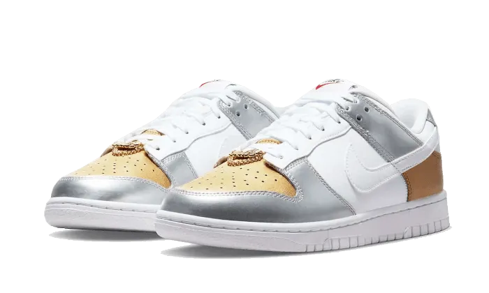 Dunk Low Gold Silver Breathable Perforated Panels