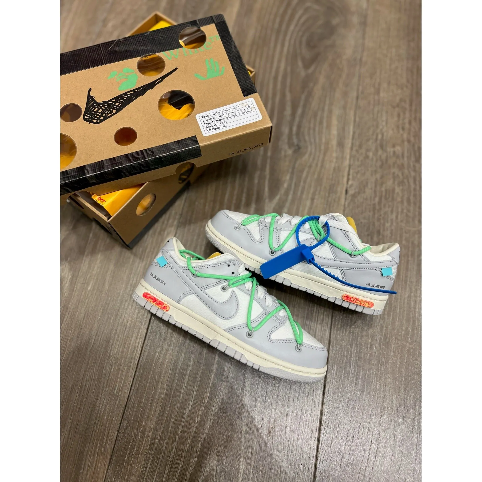 Nike Dunk Low Off-White Lot 26 Tensile Lacing
