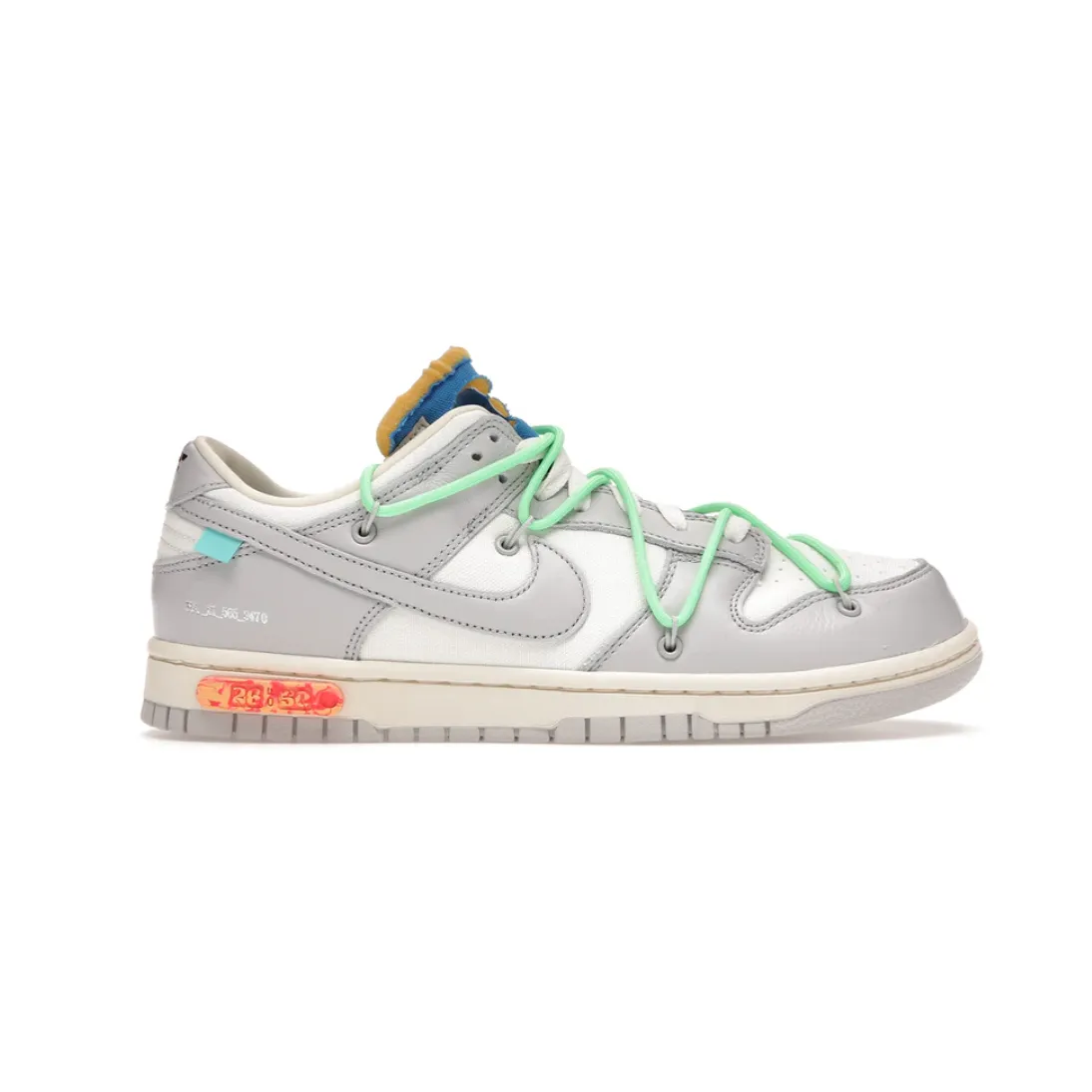 Nike Dunk Low Off-White Lot 26 Flexible Soles Narrow - footed