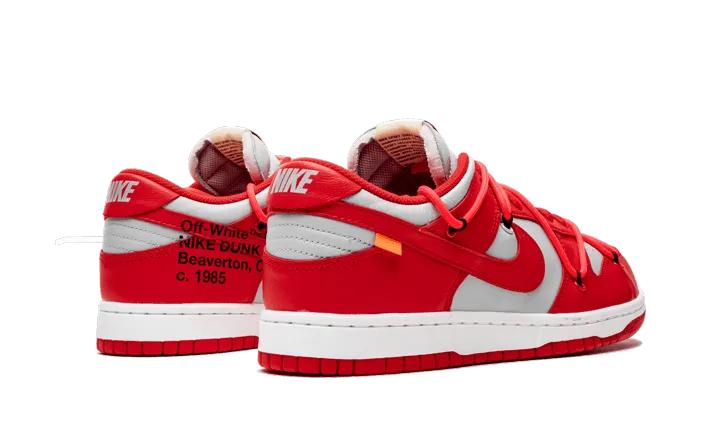 Dunk Low Off-White University Red Subtle Texture