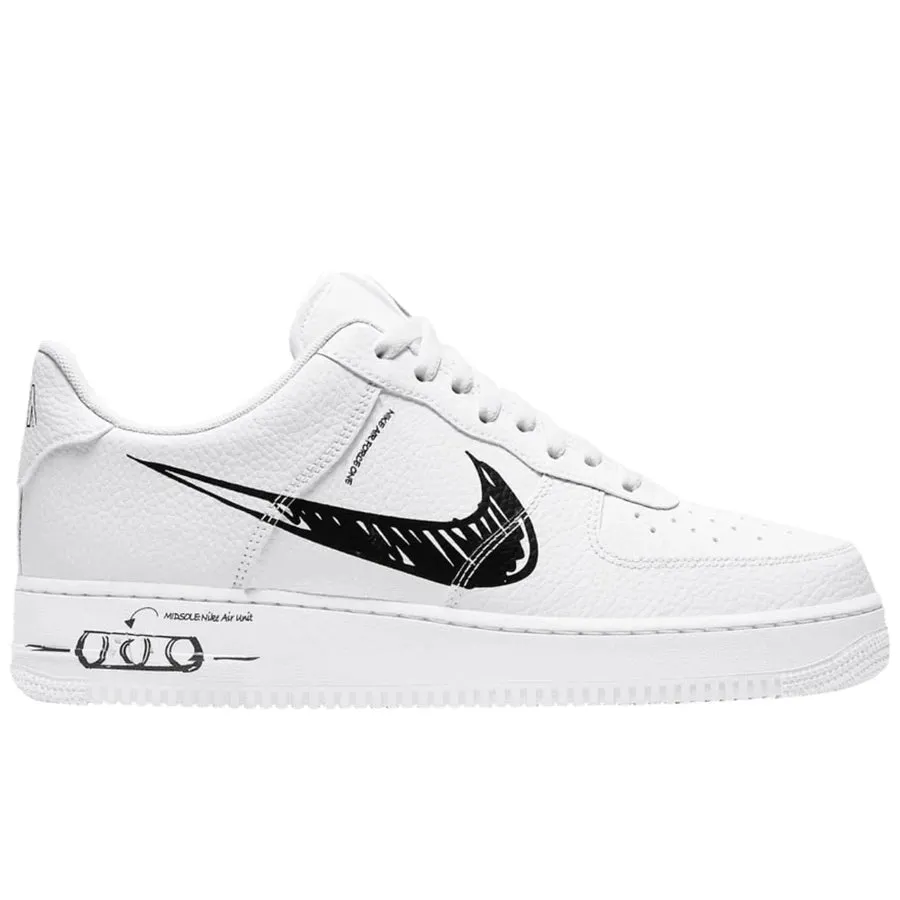 Nike Air Force 1 Low Sketch White Black Gentle Fit