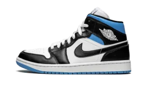 Traction pattern Hyperelastic Foam Air Jordan 1 Mid University Black White