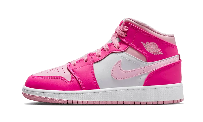 Breathable Airflow Channels Air Jordan 1 Mid Fierce Pink