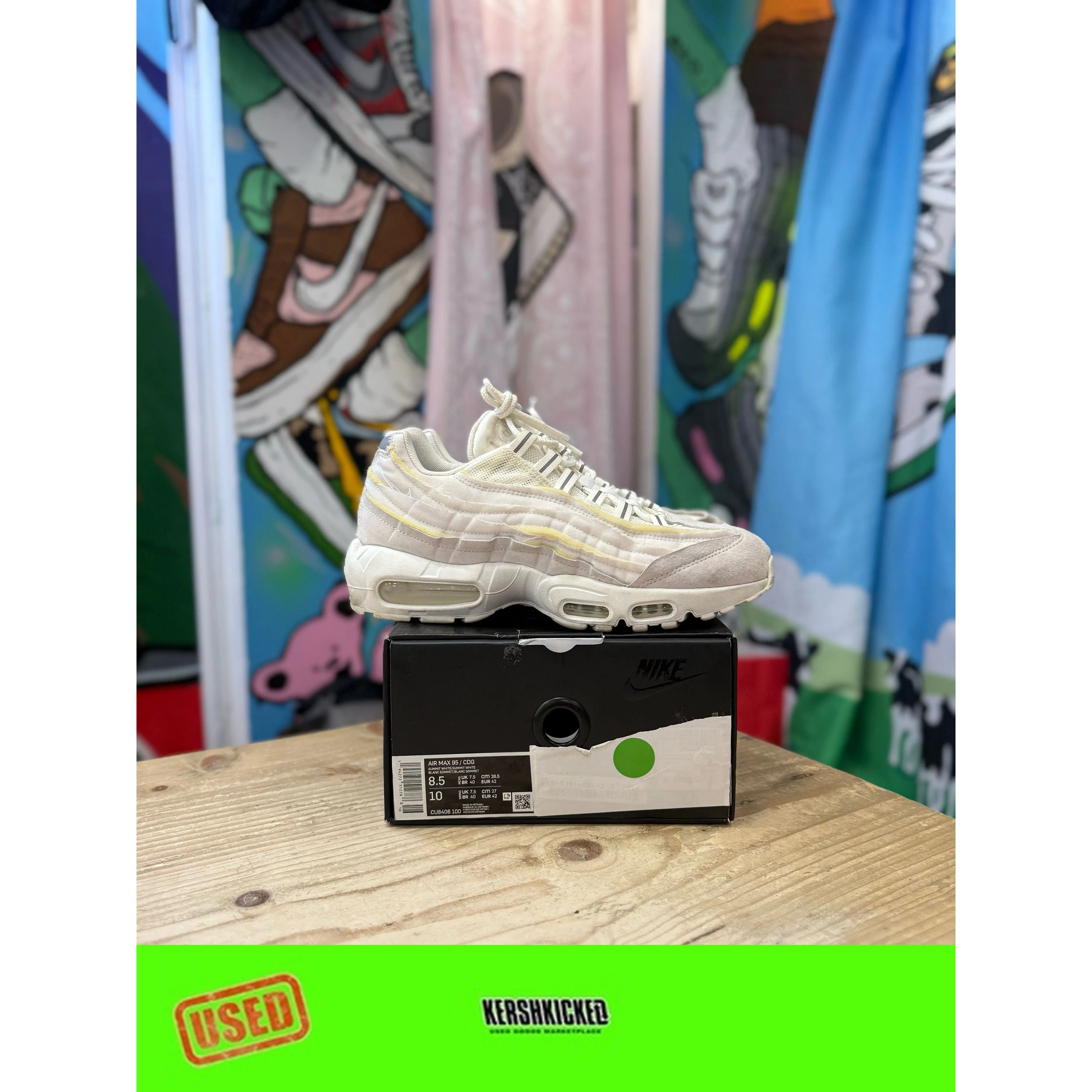 Heel Guard Tech Air Max 95 CDG White UK7.5