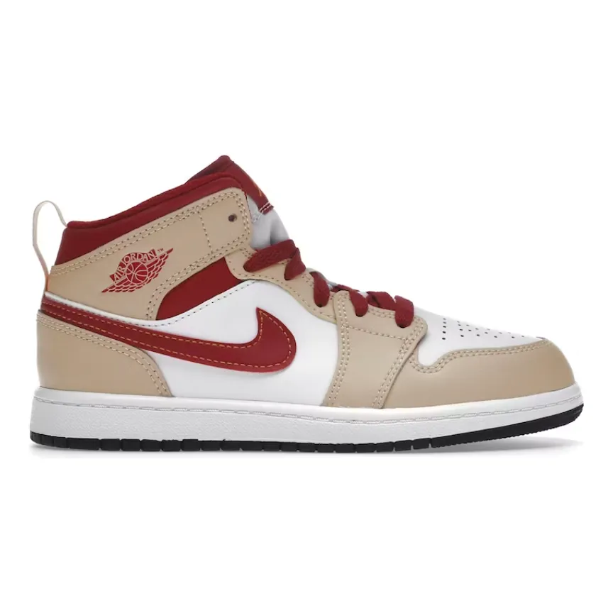 Jordan 1 Mid Light Curry Cardinal (PS) Sunset Run