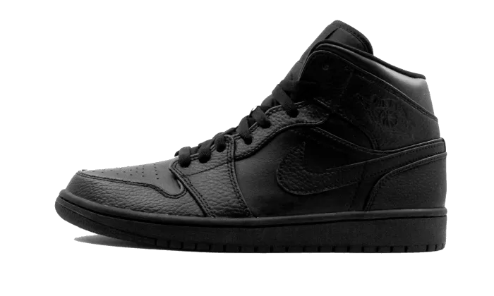 Traction Control Air Jordan 1 Mid Triple Black