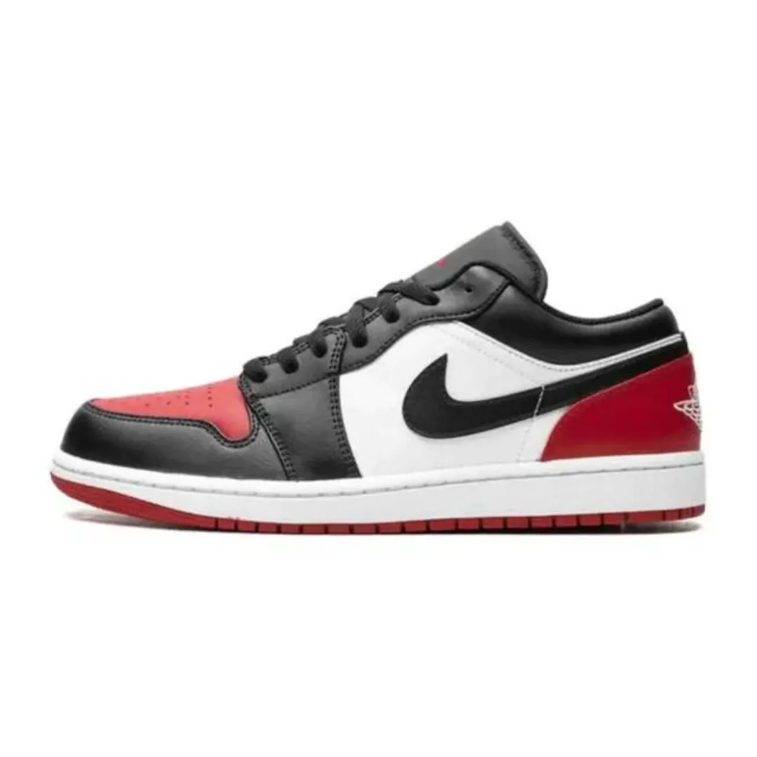 Nike Air Jordan 1 Low Bred Toe 2.0 running with a lugged outsole Running Event