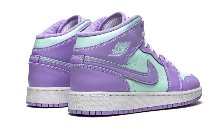 Good elasticity Air Jordan 1 Mid Purple Aqua