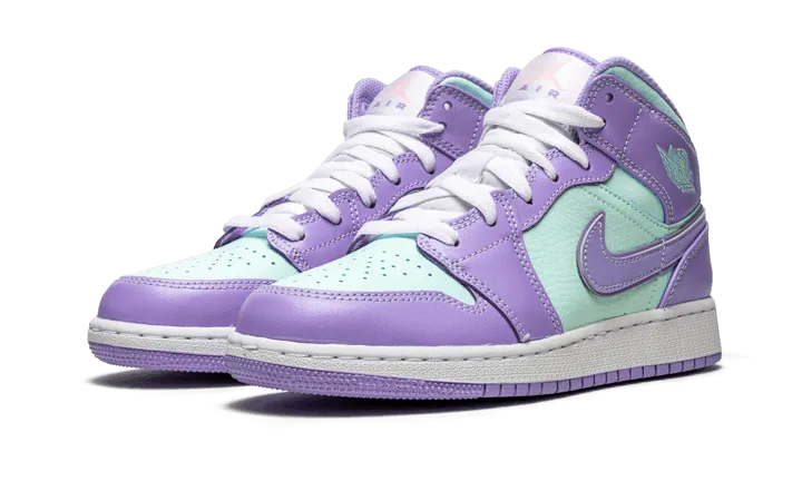 Air Jordan 1 Mid Purple Aqua Precision Fit Engineering Daily Runs