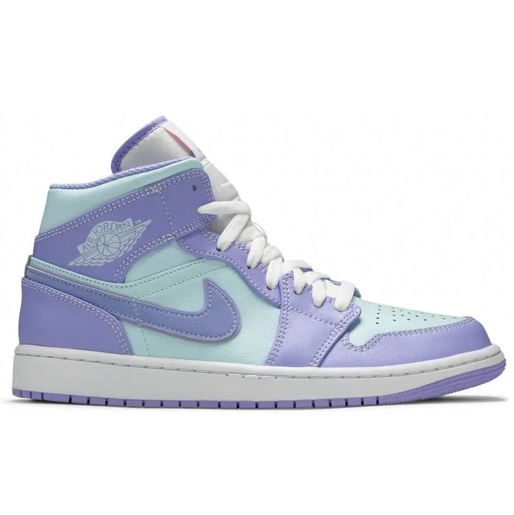 Air Jordan 1 Mid Purple Aqua breathable - upper