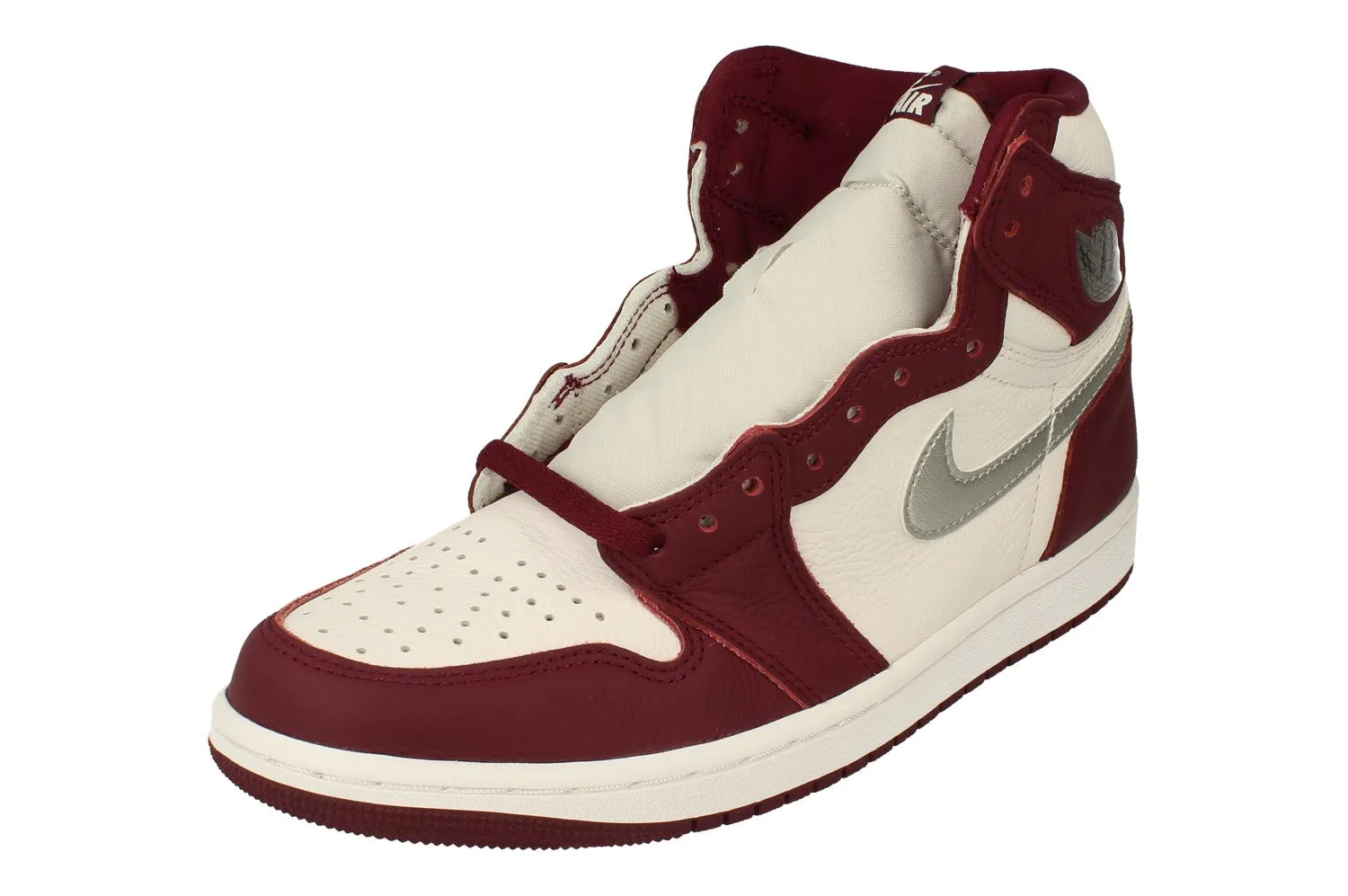 Nike Air Jordan 1 Retro High Og Mens Basketball Trainers 555088 611 Elastic Lacing