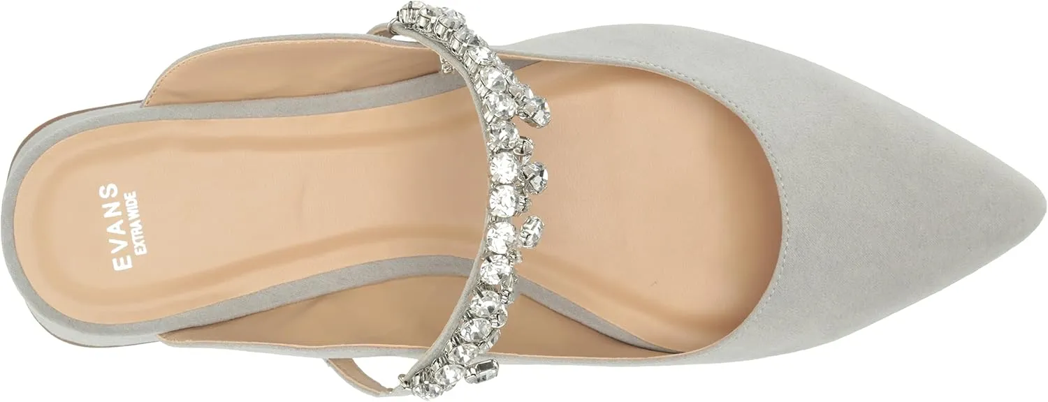 EVANS Women's Wide Fit Strappy Point Mule