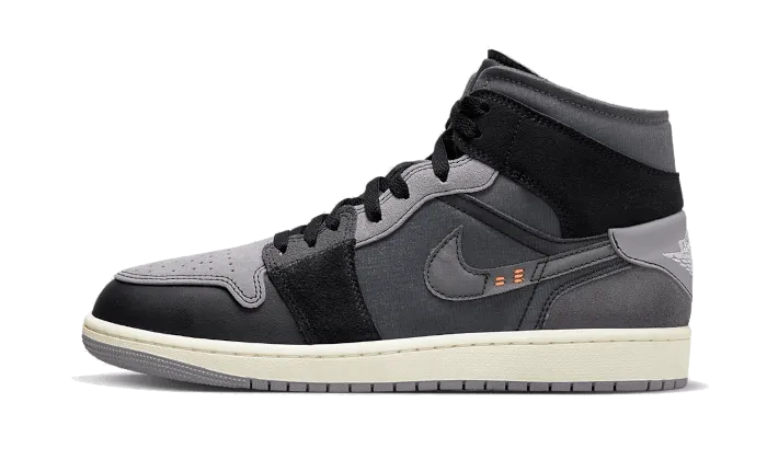 Run Flex Air Jordan 1 Mid Inside Out Black