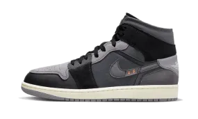 Run Flex Air Jordan 1 Mid Inside Out Black