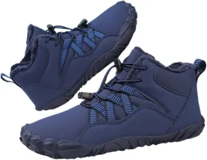 Extra Wide Snow Boots for Men, Men's Winter Waterproof Insulated Shell Inner Comfortable Outdoor Snow Boots, Non Slip Light Flats Ankle Walking Boots, for Work Hiker Trekking Trail