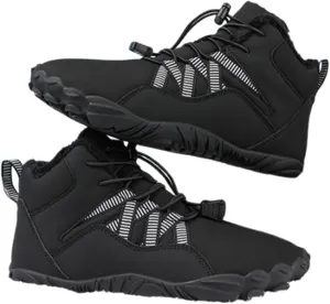 Extra Wide Snow Boots for Men, Men's Winter Waterproof Insulated Shell Inner Comfortable Outdoor Snow Boots, Non Slip Light Flats Ankle Walking Boots, for Work Hiker Trekking Trail