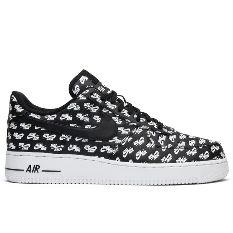 Nike Air Force 1 Low All Over Logo Black espadrilles Lunch Walk