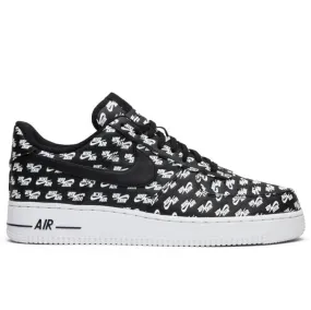 Nike Air Force 1 Low All Over Logo Black espadrilles Lunch Walk