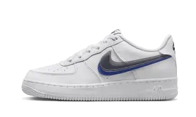 Air Force 1 Low Impact Next Nature Double Swoosh White Black Blue Print Fun Open Toe