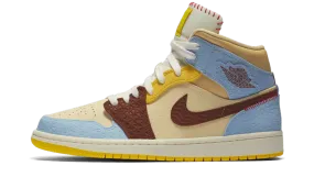 Comfort Layers Air Jordan 1 Mid Fearless Maison Chateau Rouge