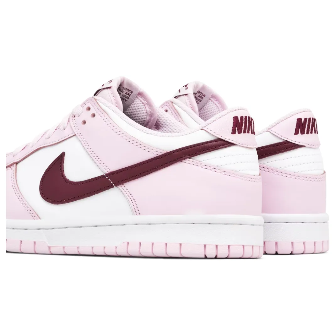 Nike Dunk Low Pink Red White (GS) Stabilizing Heel Cage All-day Comfort