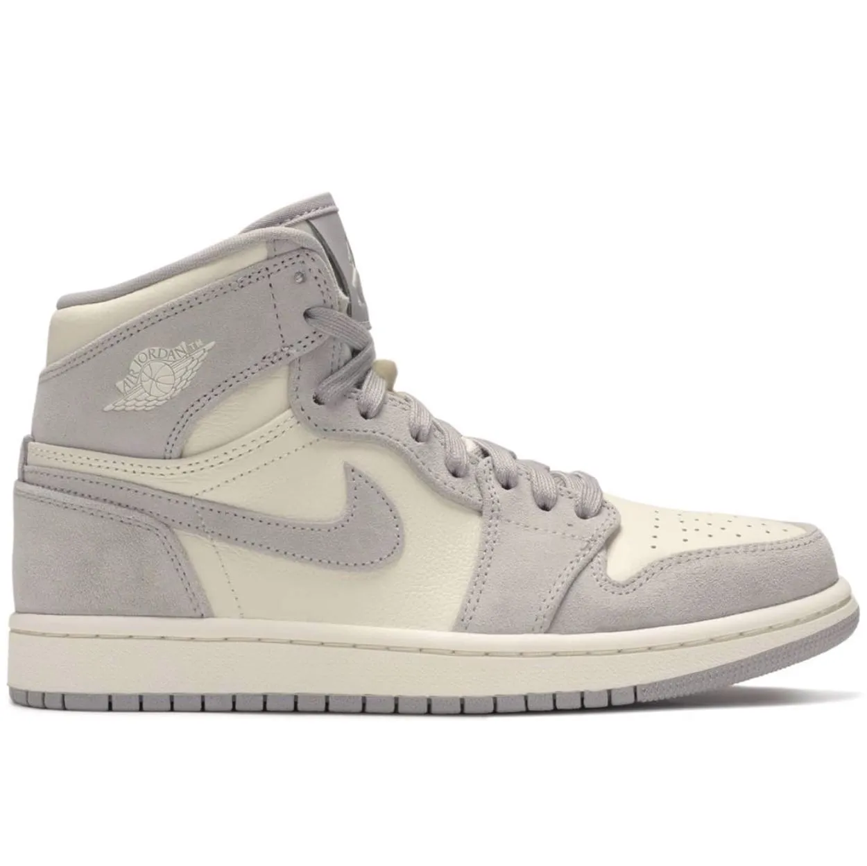 Air Jordan 1 Retro High Pale Ivory (W) PU midsole under - pronation