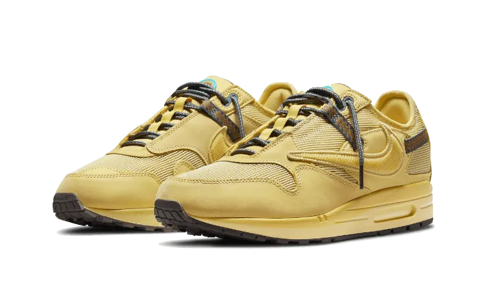 Air Max 1 Travis Scott Cactus Jack Saturn Gold Flexible Material