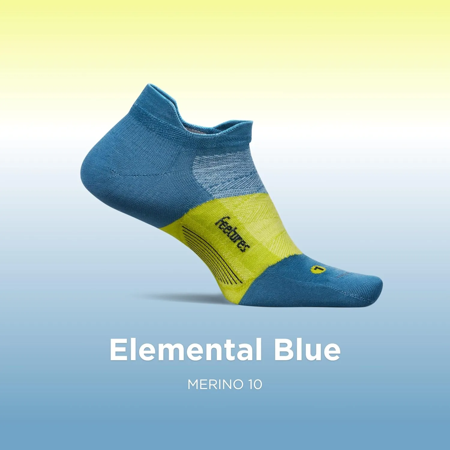 Feetures Merino 10 Ultra Light Cushion No Show Tab Ankle Socks - Wool Socks for Women & Men - (1 Pair)