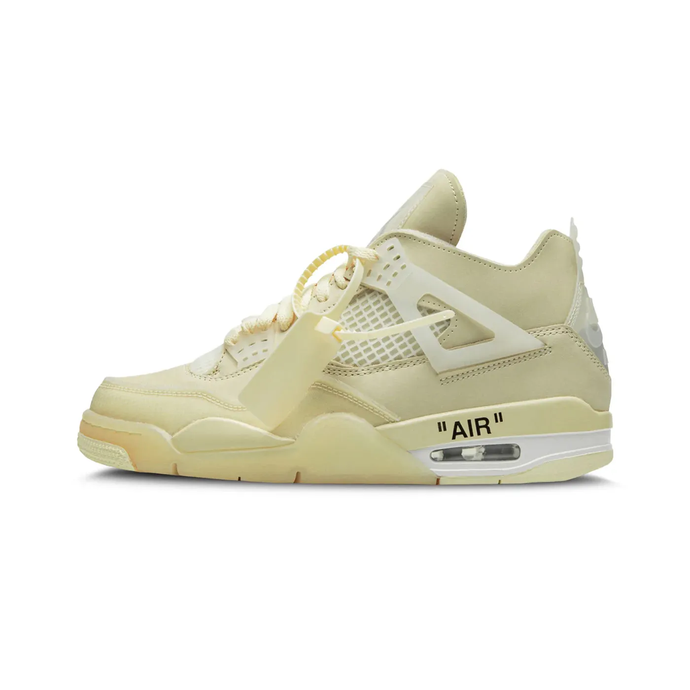 stability running shoes Air Jordan 4 X Off-White 'Sail' (W)