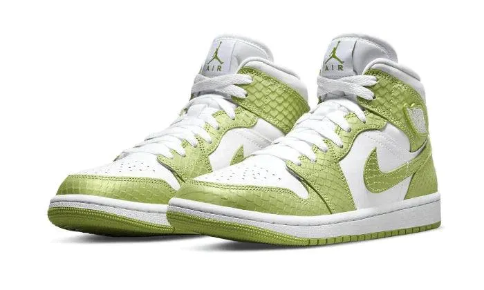 Rubberized Heel Guard Air Jordan 1 Mid Green Python