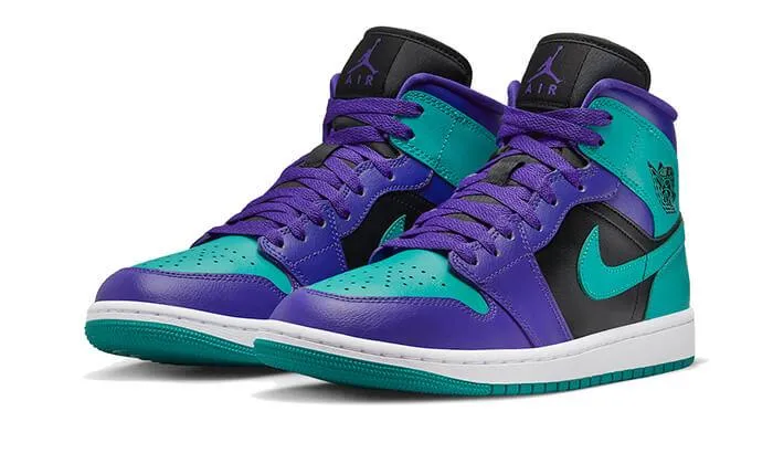Smooth Landing Air Jordan 1 Mid Black Grape
