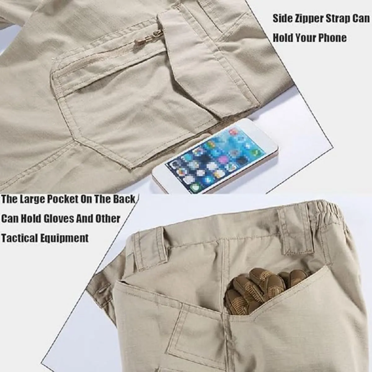 Flexcamo - Tactical Waterproof Pants,Stretch Work Pants Multi Pockets Ripstop Flex Camo Hunting Tactical Pants