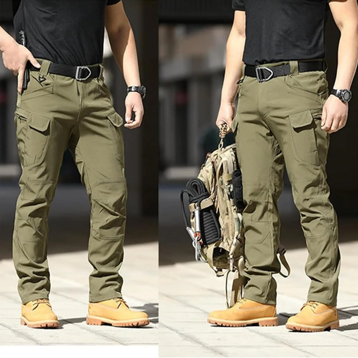 Flexcamo - Tactical Waterproof Pants,Stretch Work Pants Multi Pockets Ripstop Flex Camo Hunting Tactical Pants