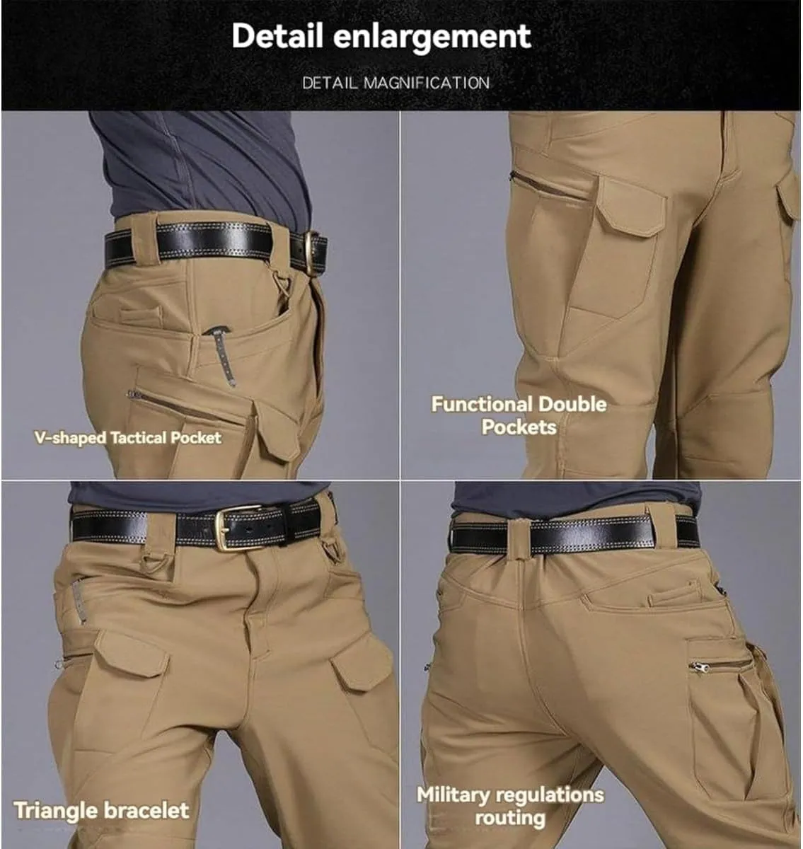 Flexcamo - Tactical Waterproof Pants,Stretch Work Pants Multi Pockets Ripstop Flex Camo Hunting Tactical Pants