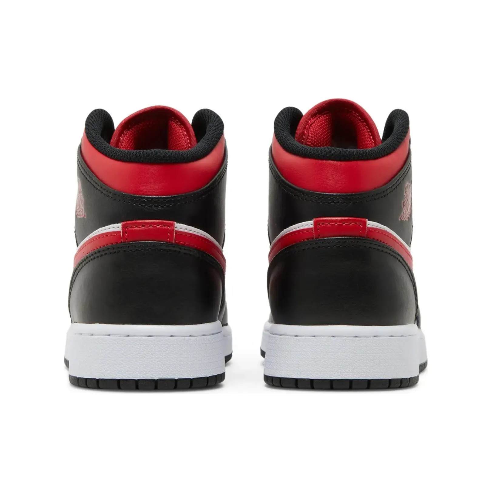 spring running shoes amateur athletes' shoes Jordan 1 Mid Black Fire Red (GS)