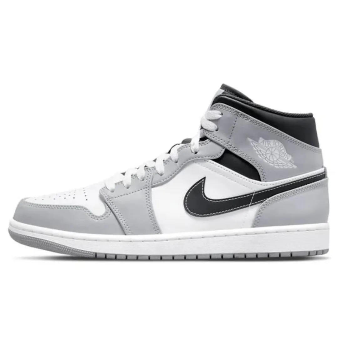 Nike Air Jordan 1 Mid Smoke Grey Anthracite Traction Outsole Mesh - Upper