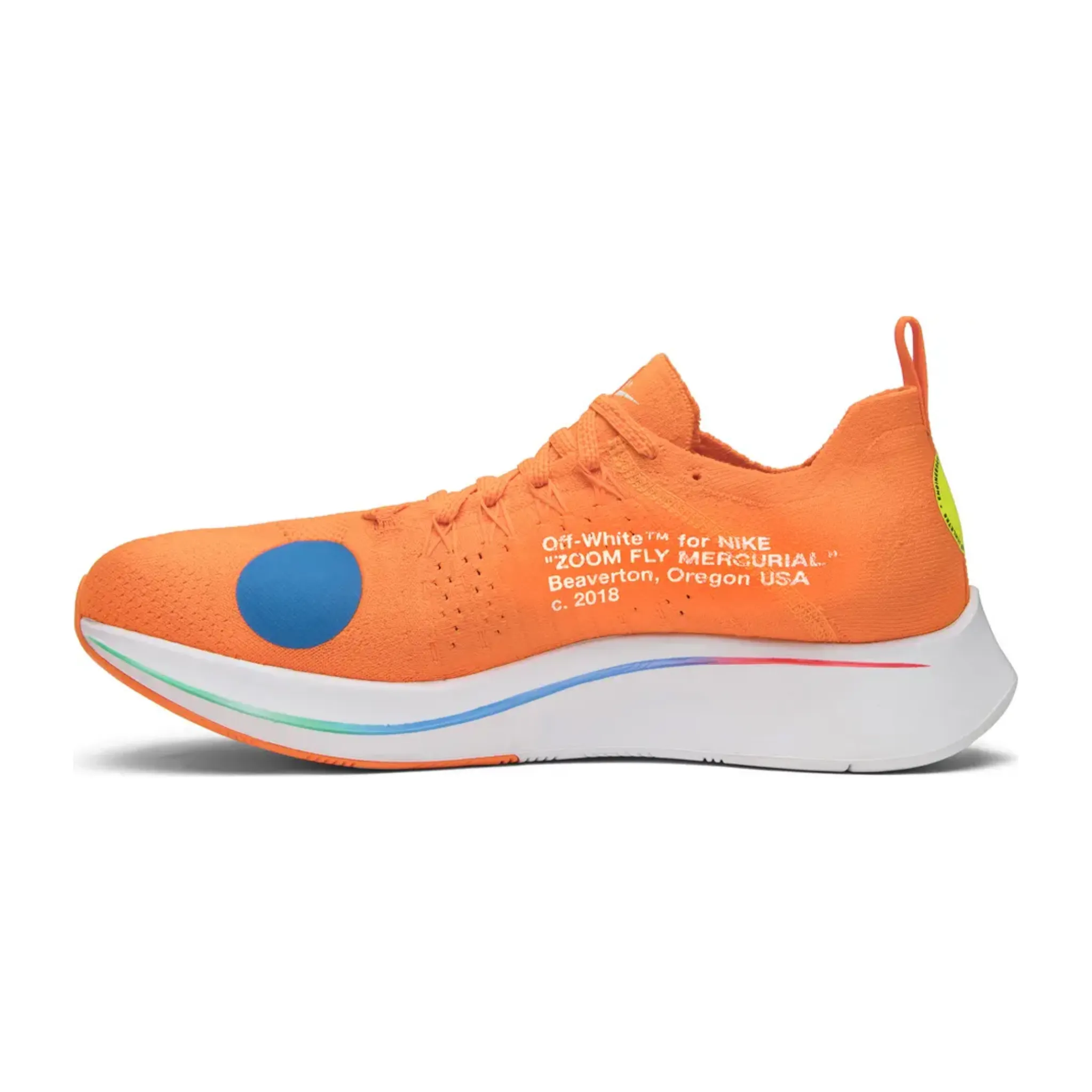 running on soft surface machine - washable running shoes Nike Zoom Fly Mercurial Off-White Total Orange
