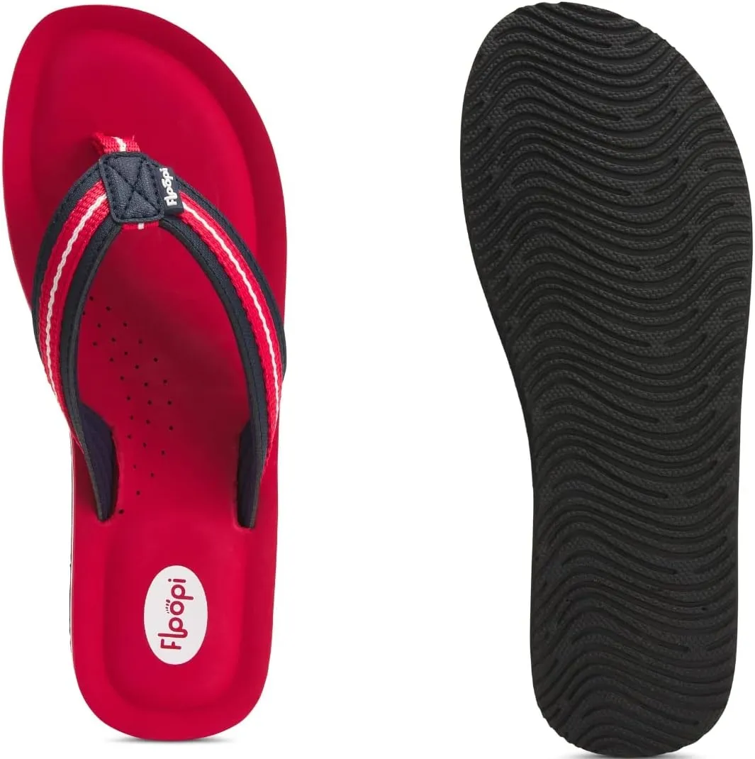 Floopi Flip Flops for Women Casual Thong Womens Sandals Comfort Heel Cushion, Ladies Beach Sandals with Indoor & Outdoor Anti Skid Soles