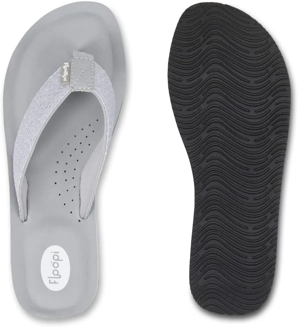 Floopi Flip Flops for Women Casual Thong Womens Sandals Comfort Heel Cushion, Ladies Beach Sandals with Indoor & Outdoor Anti Skid Soles