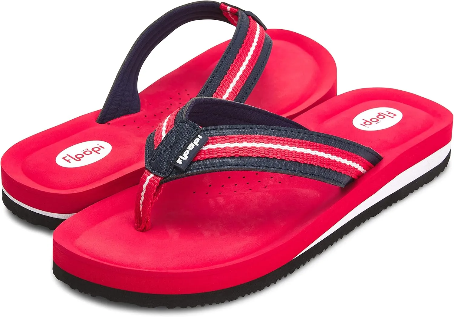 Floopi Flip Flops for Women Casual Thong Womens Sandals Comfort Heel Cushion, Ladies Beach Sandals with Indoor & Outdoor Anti Skid Soles