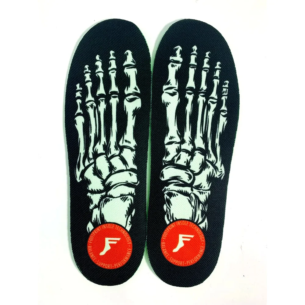 FP Kingfoam Elite Mid Profile Insoles - Black Skeleton
