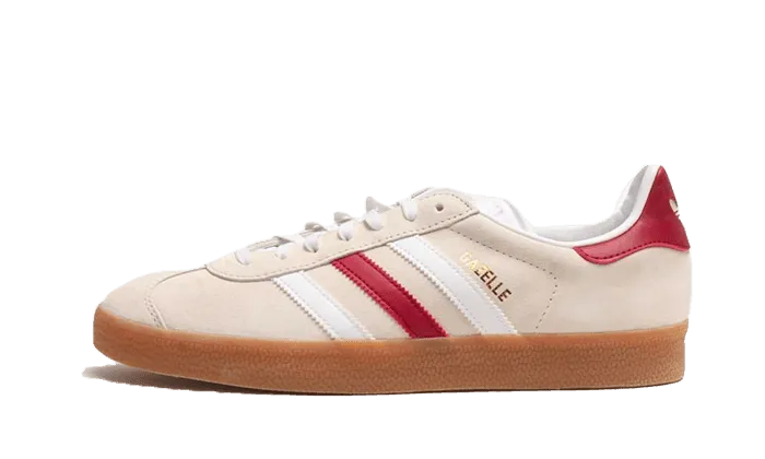 Elastic Fit Versatile Footwear Style Gazelle Aluminum Collegiate Burgundy