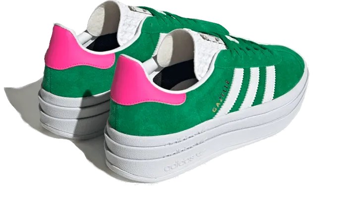 Korean style Footwear for All Gazelle Bold Green Lucid Pink