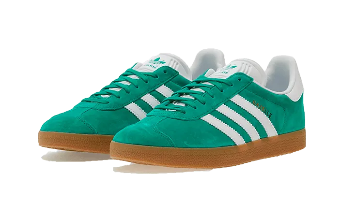 Durable Cushion Day-to-Day Wear Gazelle Court Green Footwear White